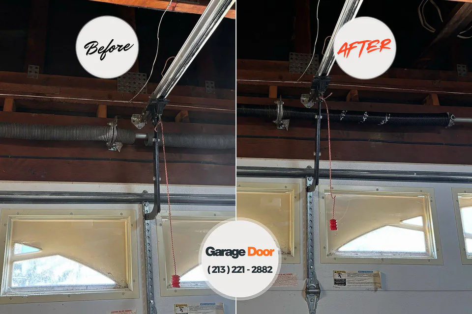 Before and after: garage door repair Valley Cottage, NY